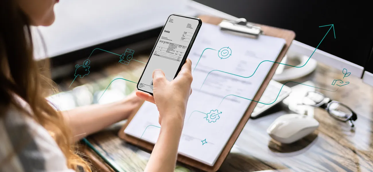Person using OCR technology on a smartphone to scan a document.